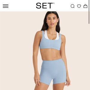 SET active biker shorts & sports bra